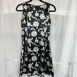 vintage DBY satin mini dress floral a line preppy y2k sz SM cottagecore academia